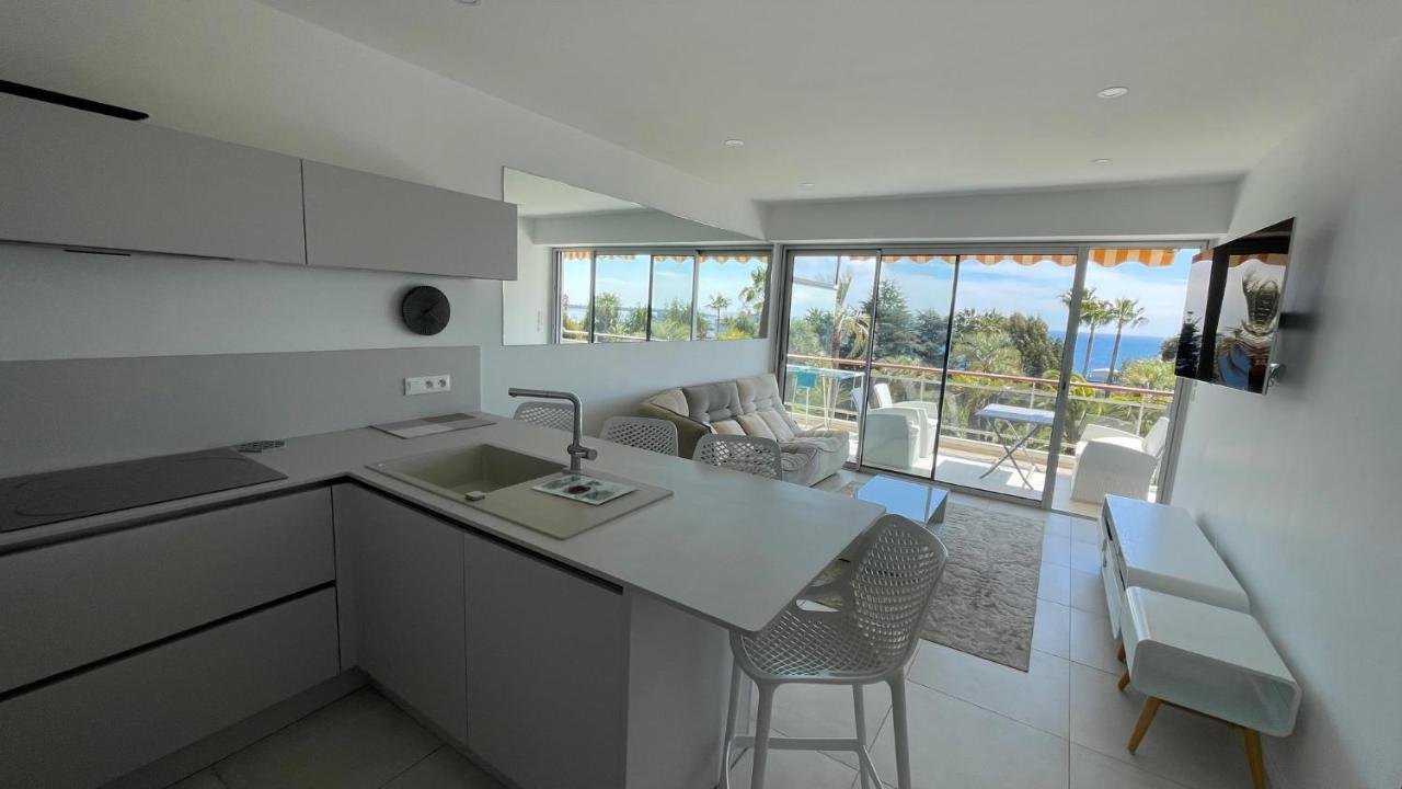 Appartement 2 Chambres Vue Mer Panoramique, Proche Croisette Cannes Vallauris Dış mekan fotoğraf
